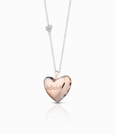 collana le bebe suonamore cuore argento oro rosa snm 014