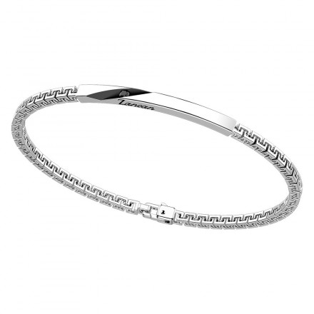bracciale zancan uomo greco in argento con pietra nera