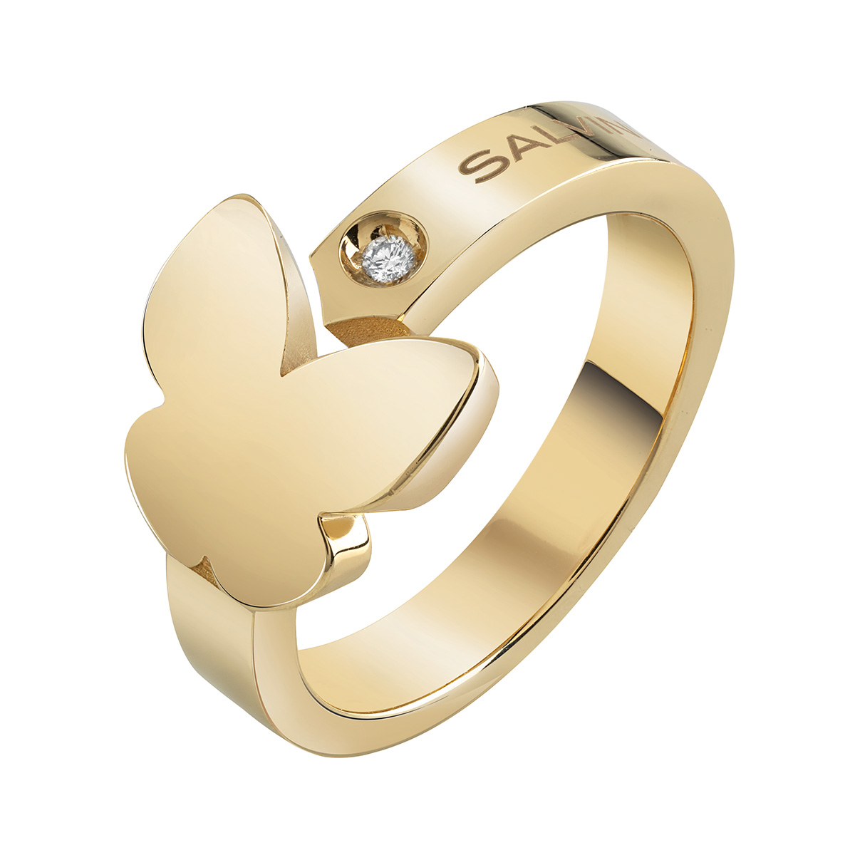 anello salvini i segni farfalla oro giallo