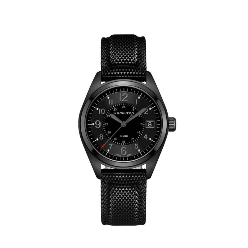 orologio hamilton khaki field quartz black h68401735
