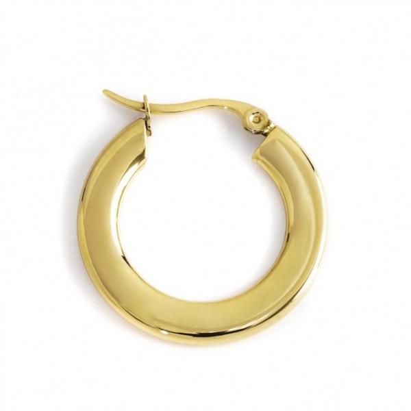 marlu mono orecchino pvd oro cerchio diametro 2,7cm