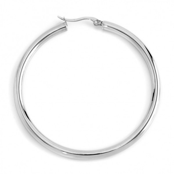 marlu mono orecchino acciaio cerchio diametro 6,1cm