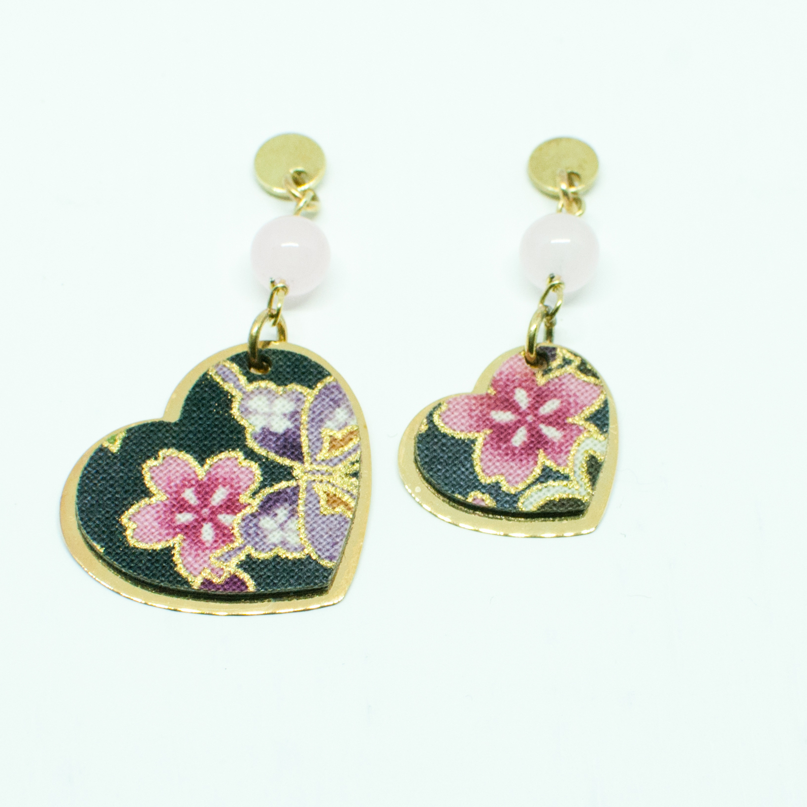 lebole gioielli orecchini cuore argento mini rosa