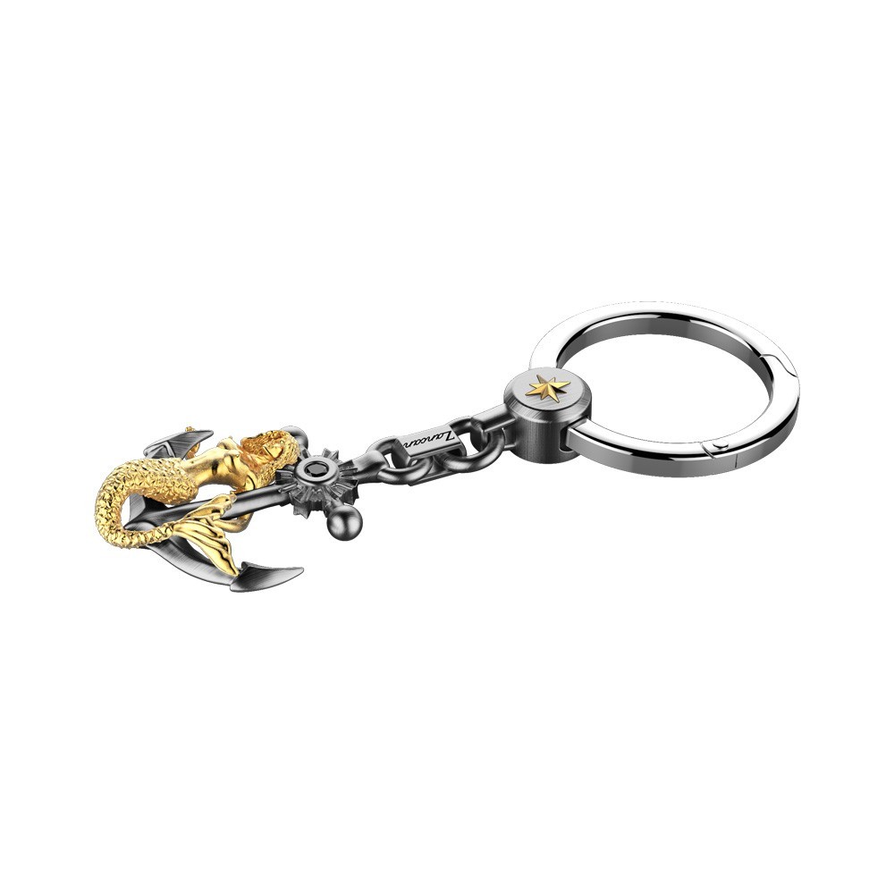 portachiavi in argento con sirena
