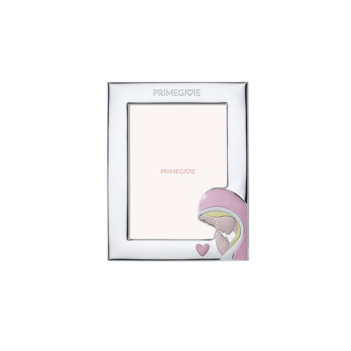 le bebe - proteggimi cornice argento madonnina e cuore