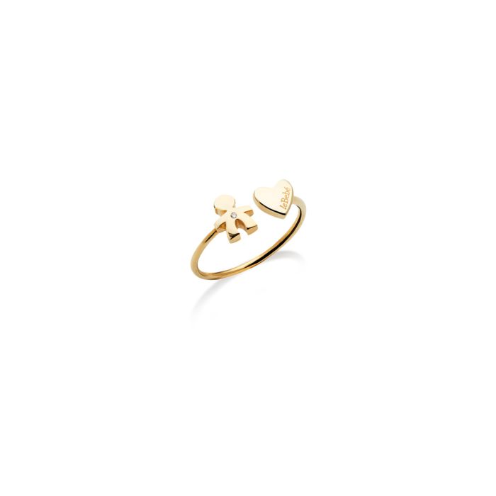 le bebe - les petits anello bimbo oro giallo e diamante
