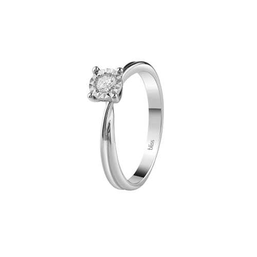 bliss rugiada anello di fidanzamento in oro bianco con diamante