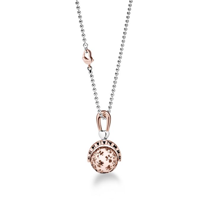 le bebe - ciondolo suonamore in argento placcato oro rosa con diamante