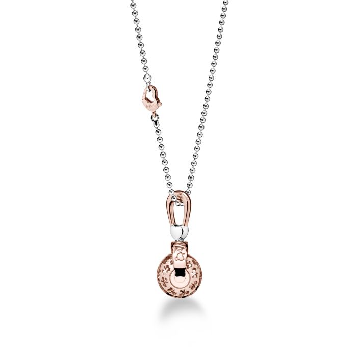 le bebe - ciondolo suonamore in argento placcato oro rosa con diamante