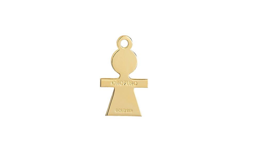 ciondolo bimba/donna in oro 22k h 14mm