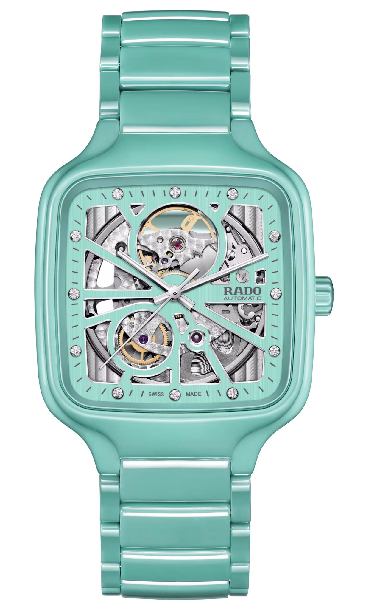 rado true square automatic open heart