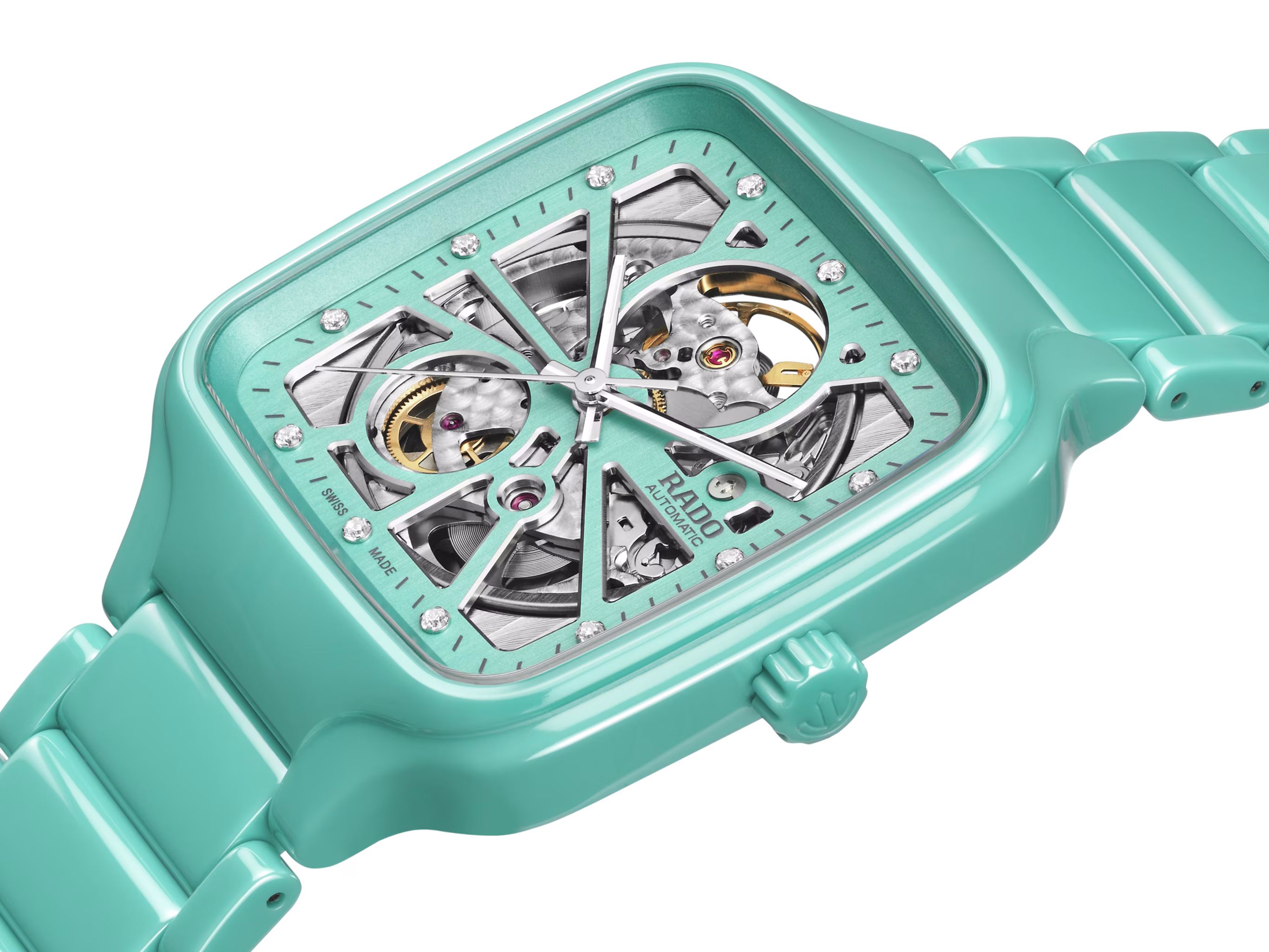 rado true square automatic open heart