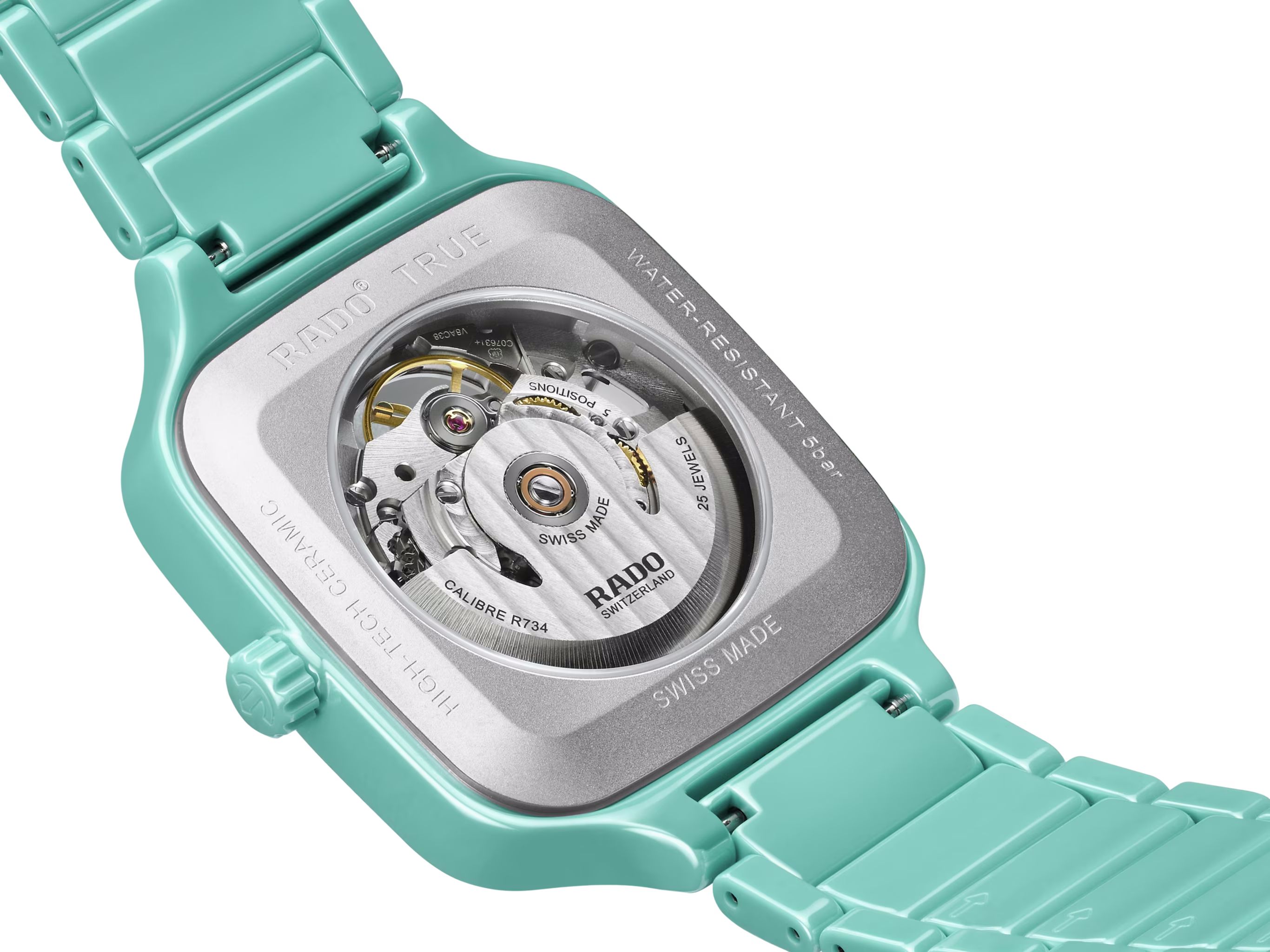rado true square automatic open heart