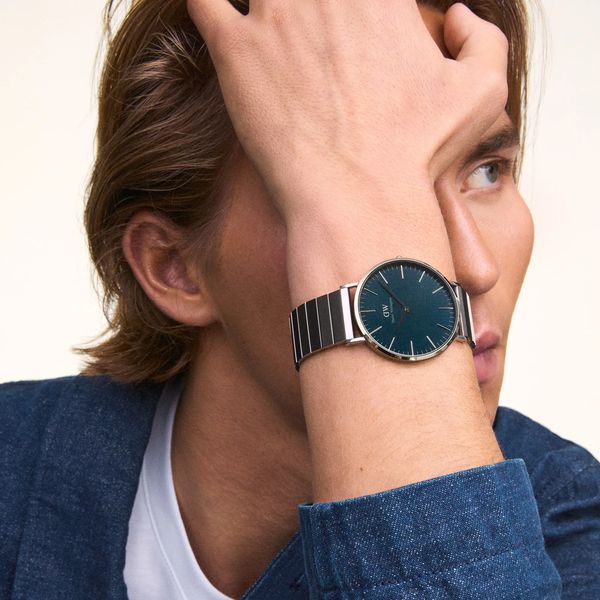 daniel wellington - classic piano link arctic silver