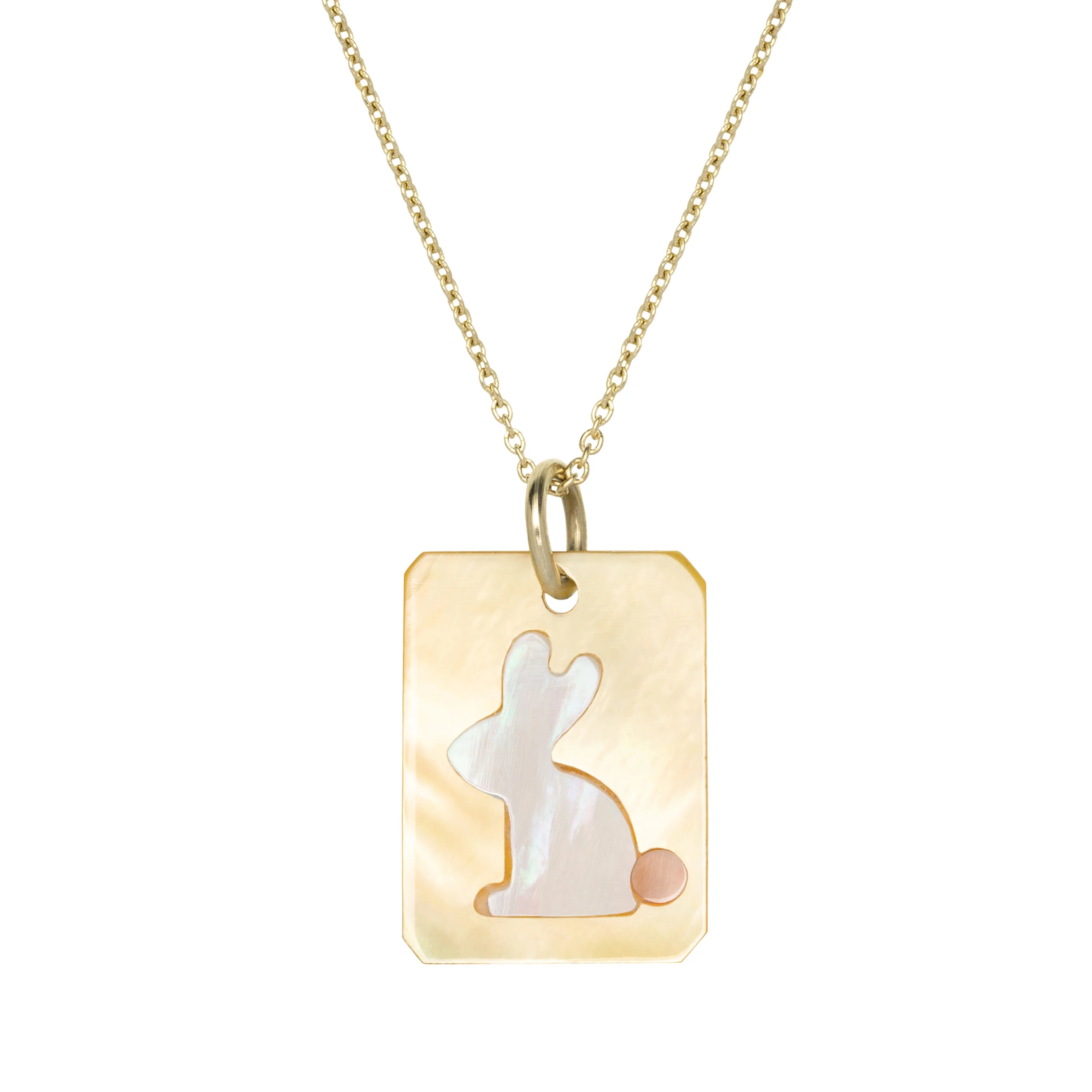 collana cameo conejito madreperla