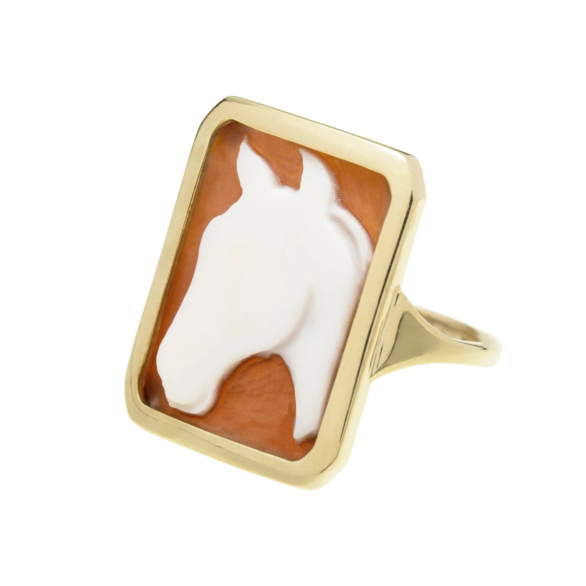 cameo caballo anello