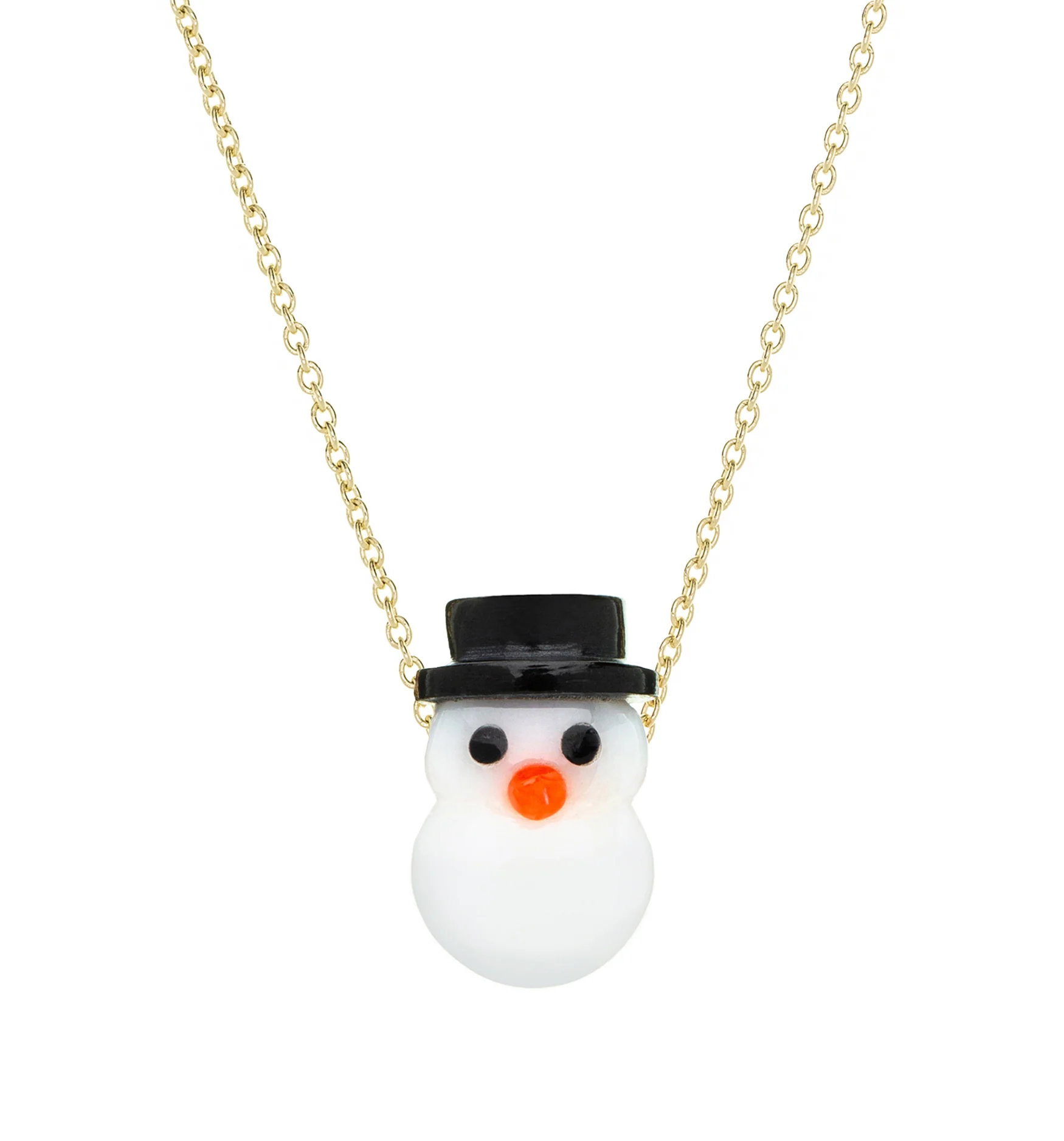 snowman corallo bianco collana
