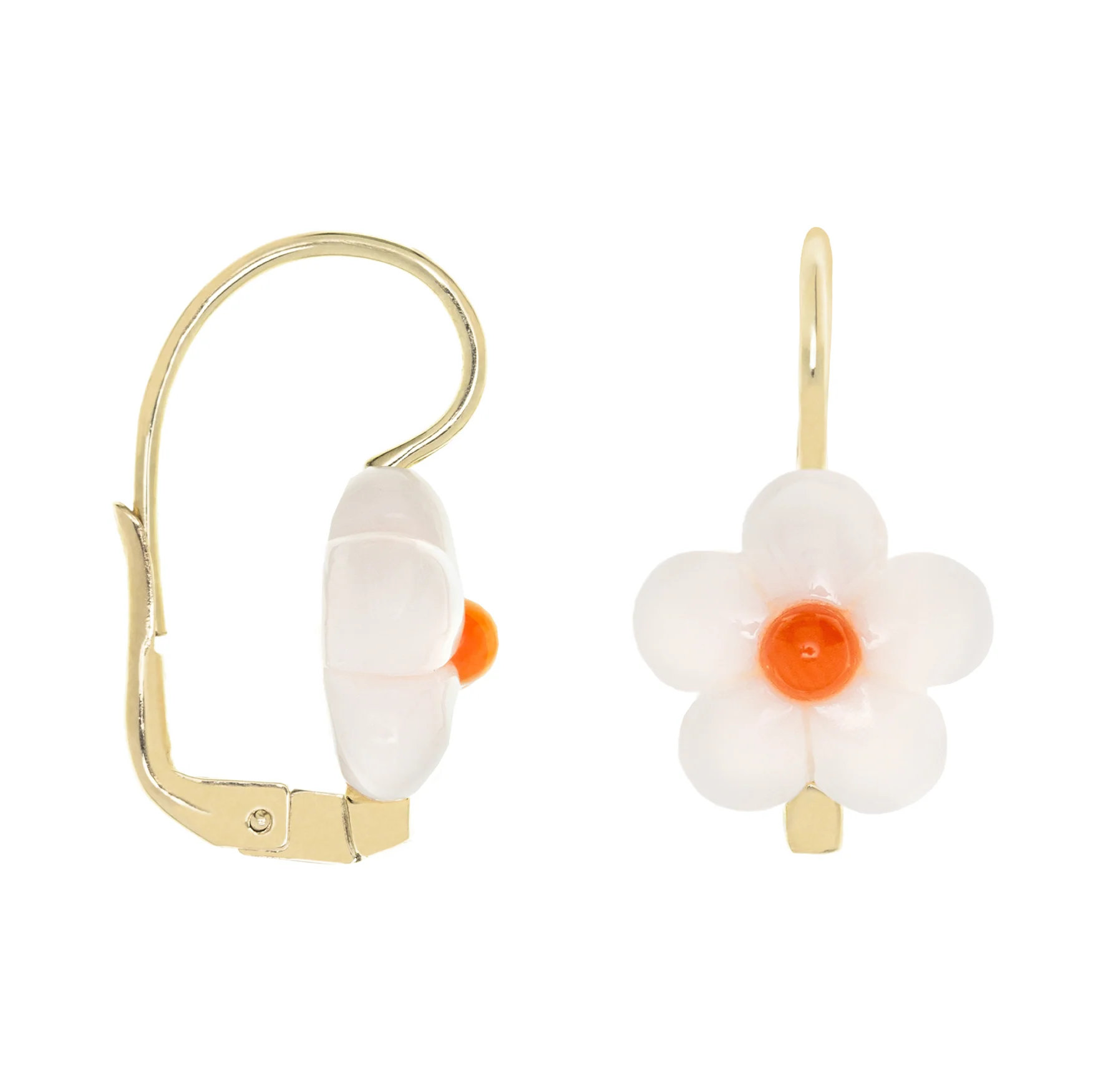 daisy bianco orecchini