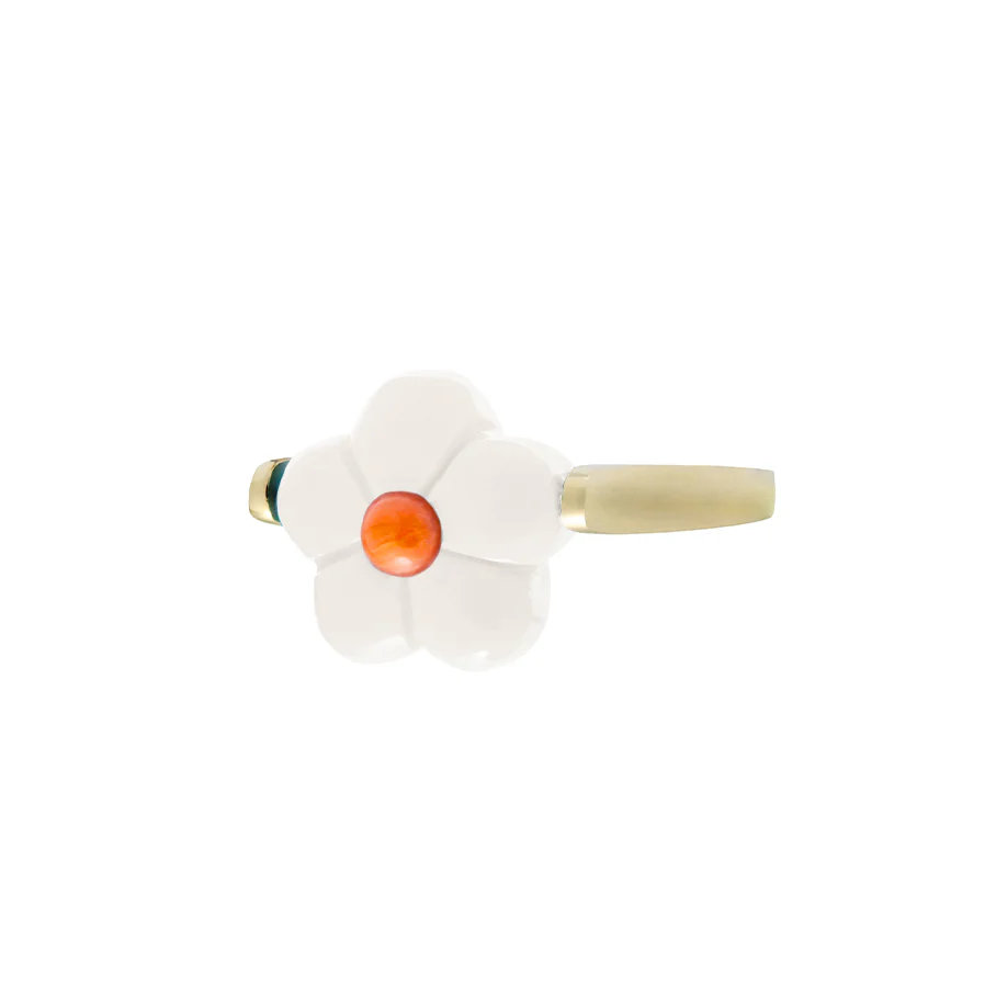 daisy bianco anello