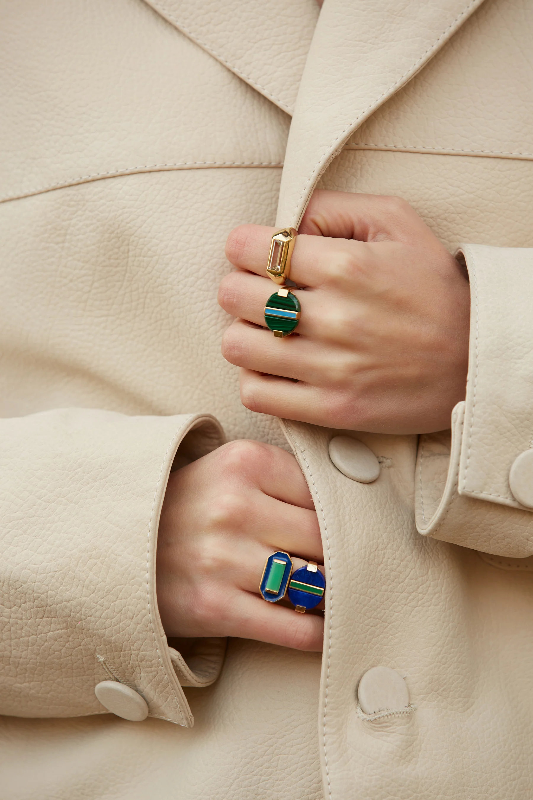 deco empanada malachite anello