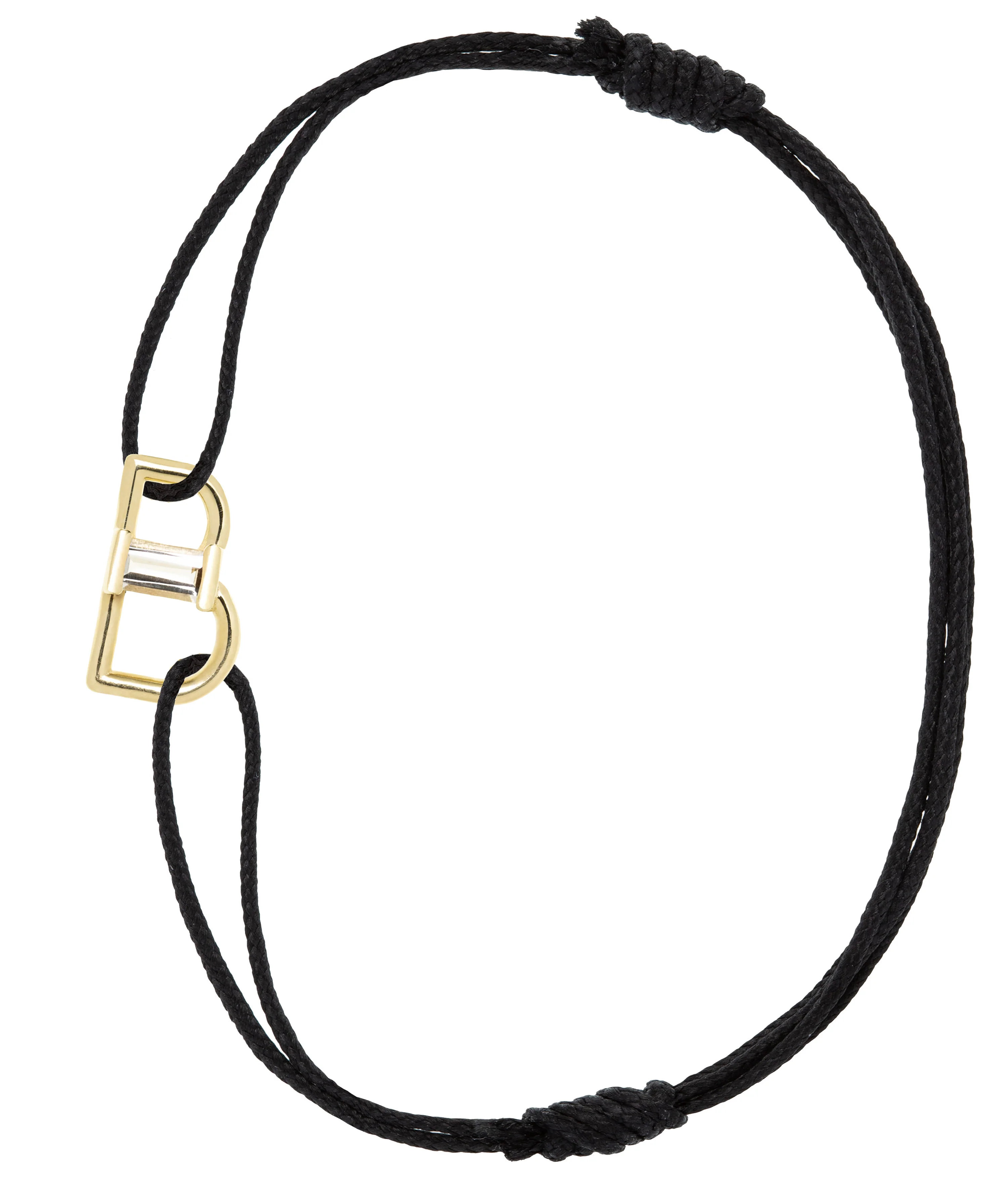 letra b ametista bracciale cordino