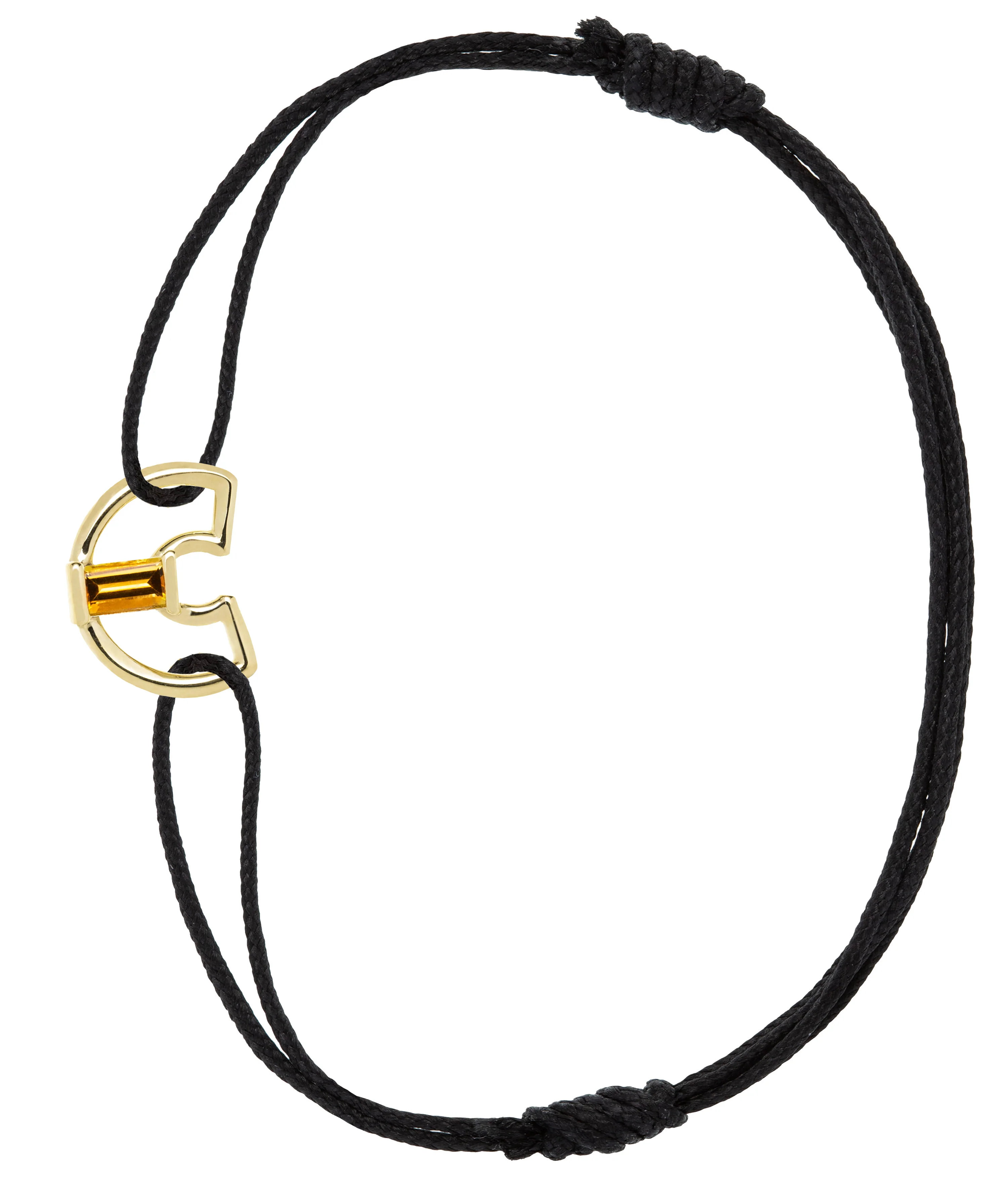 letra c citrino bracciale cordino