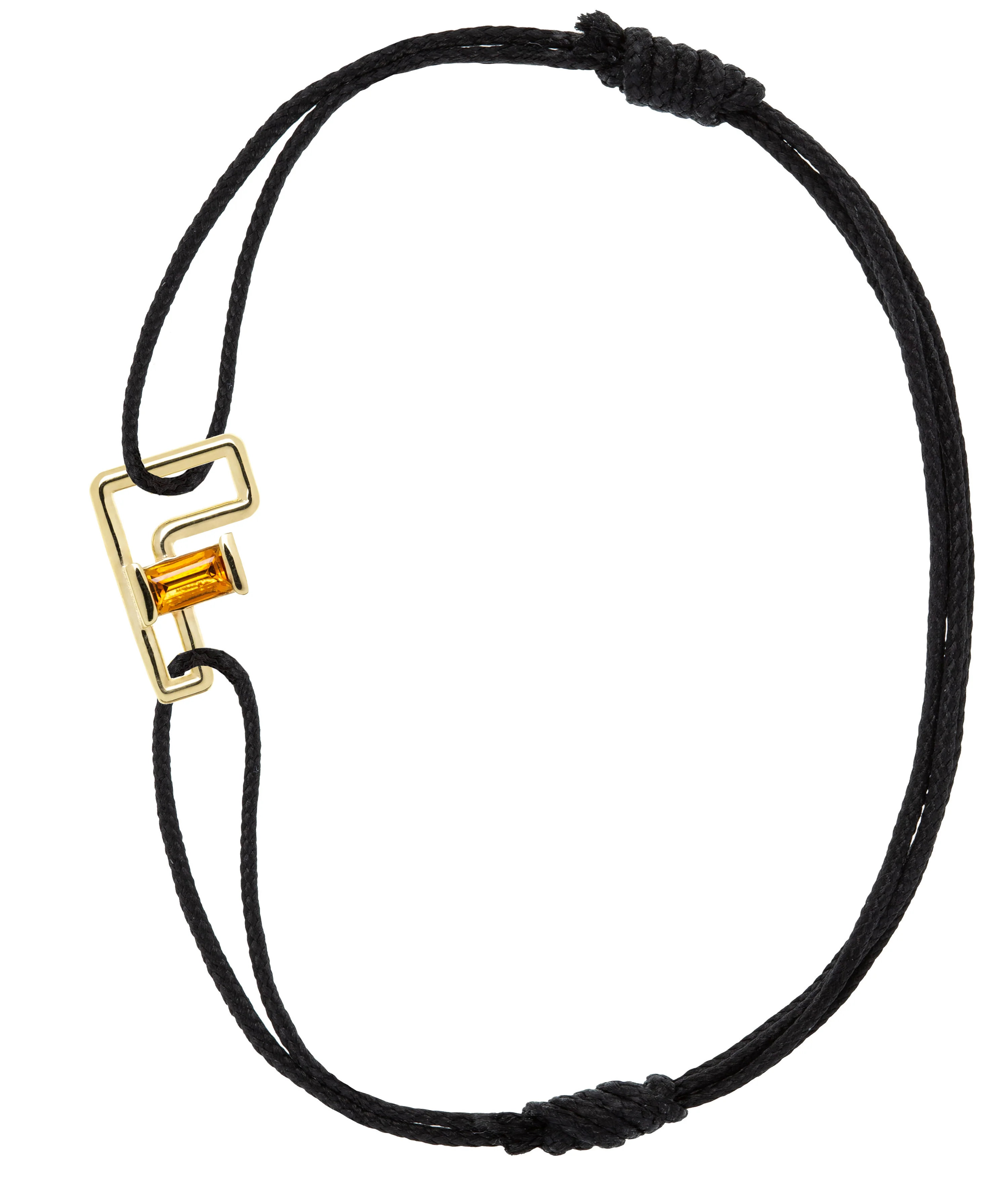 letra f citrino bracciale cordino