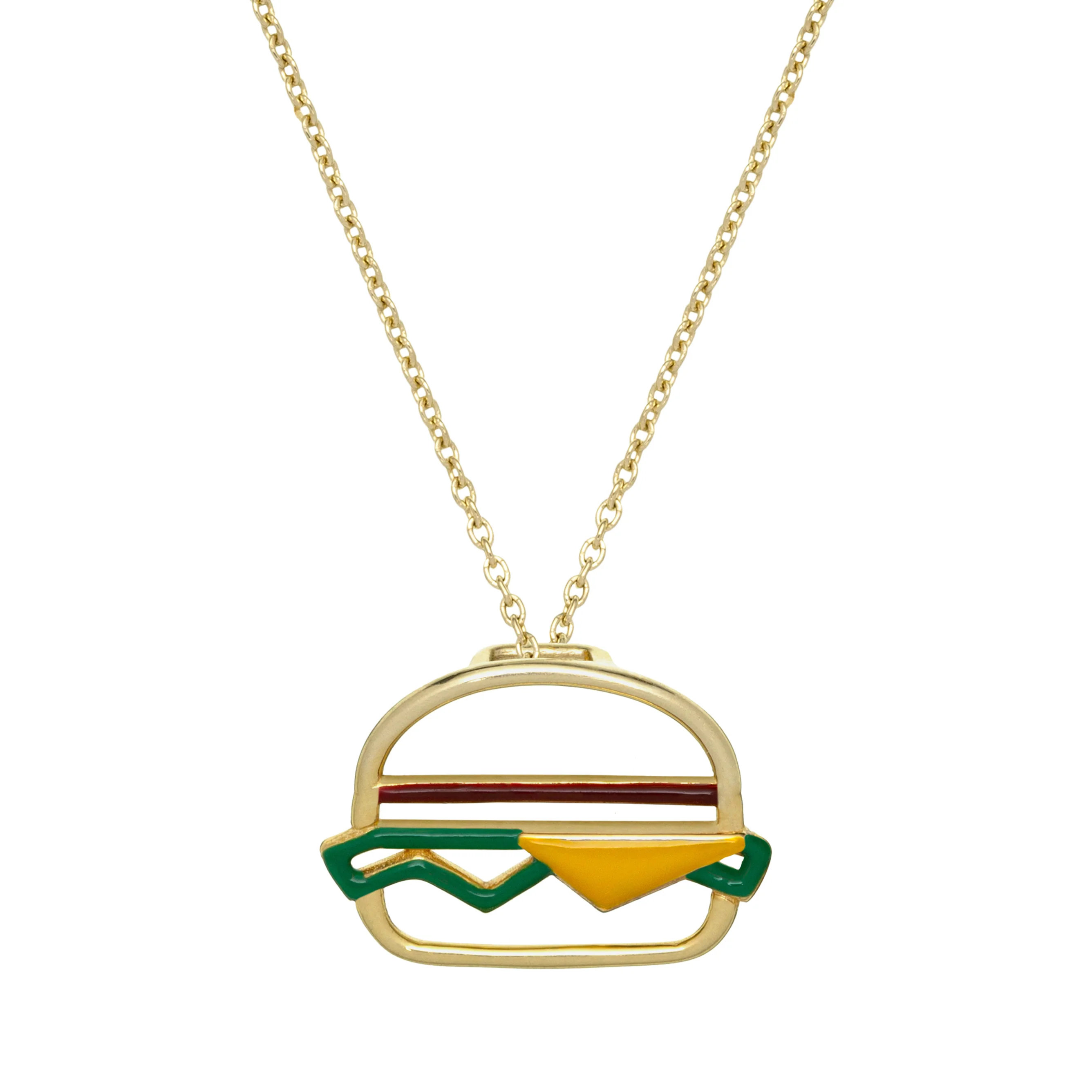 hamburger enamel collana