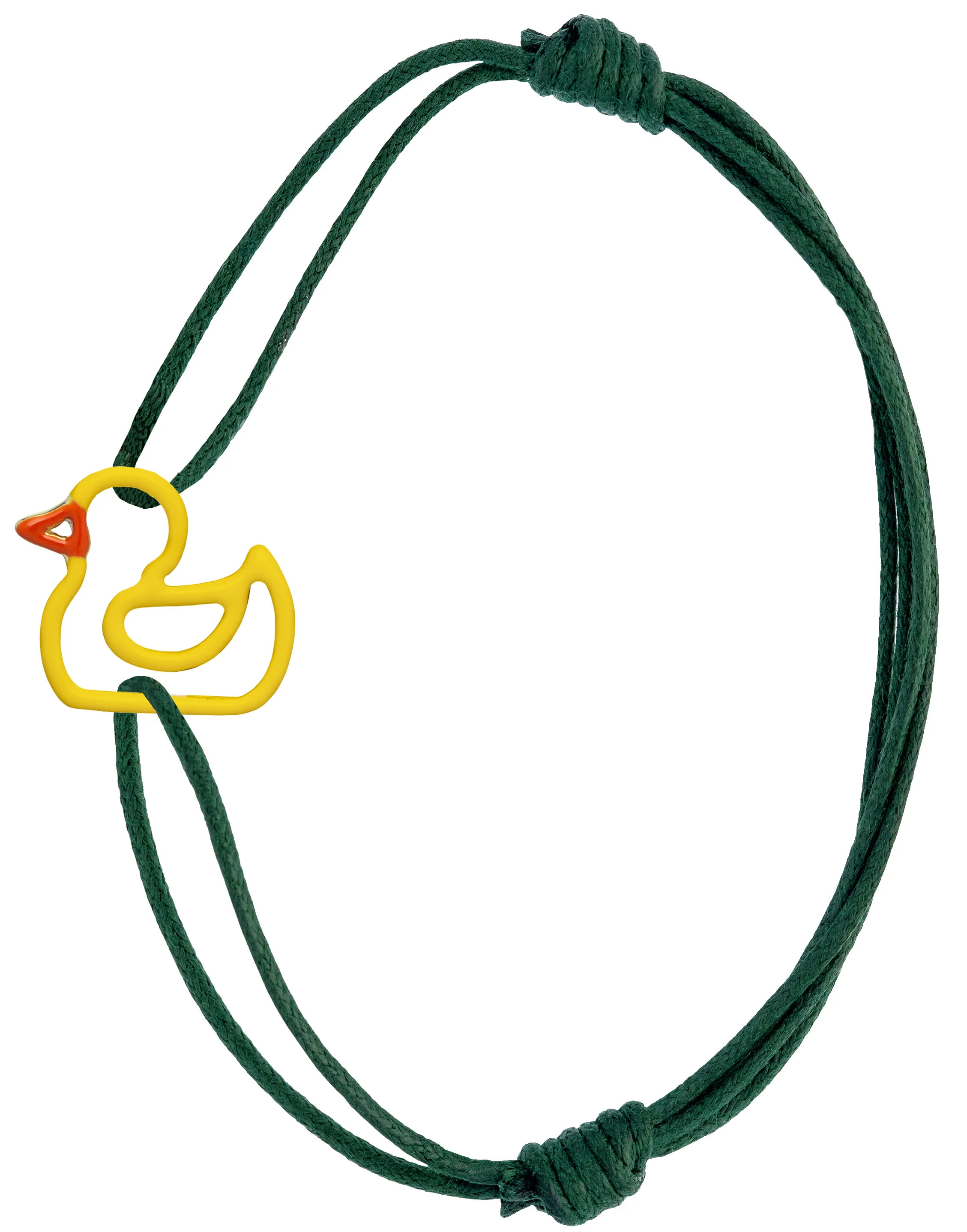 patito enamel giallo bracciale cordino