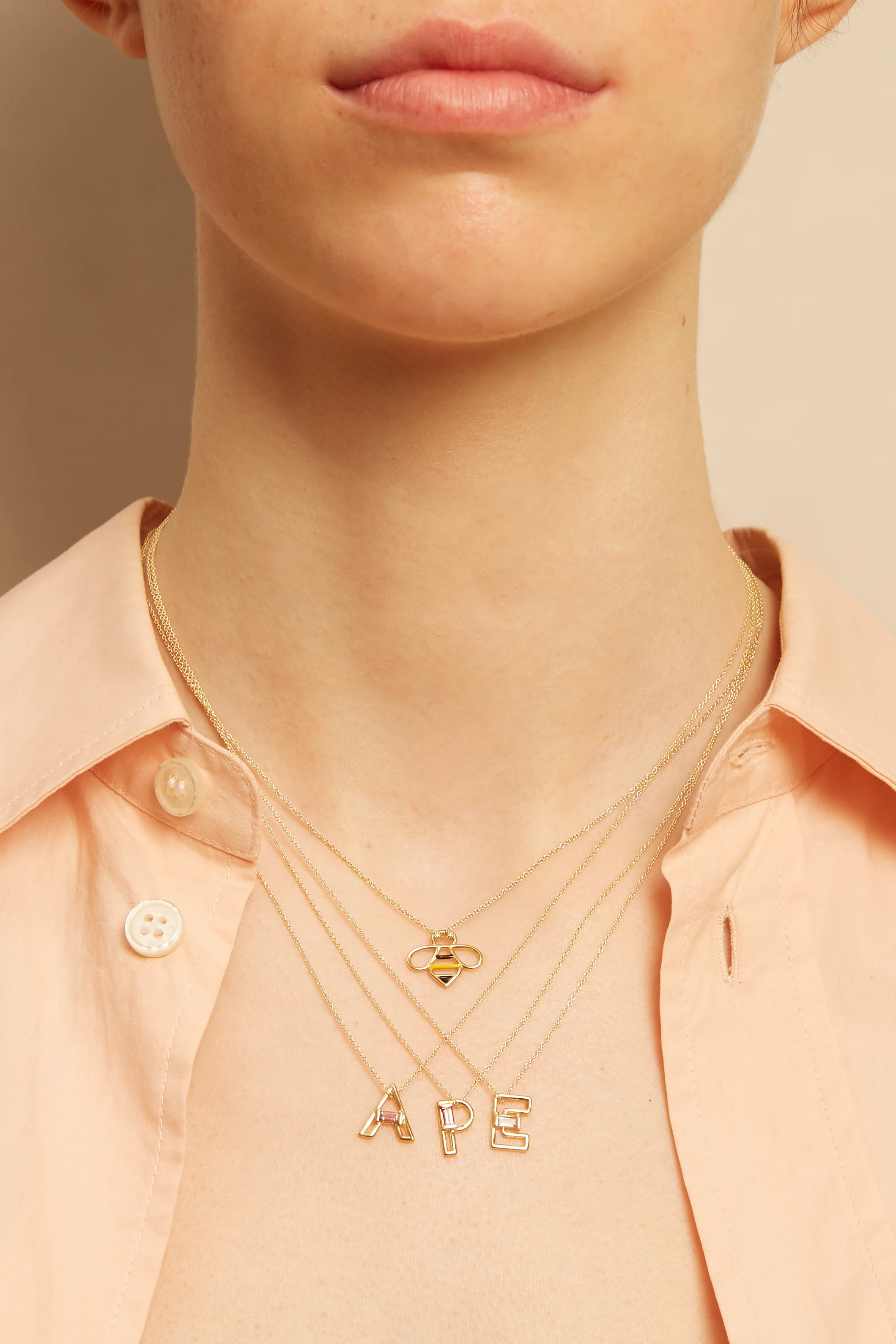 bee brillante enamel collana