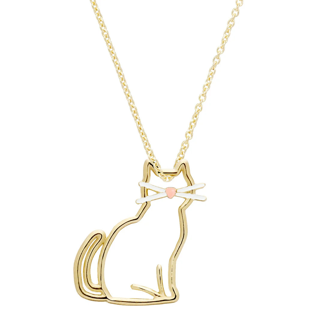 miau bigotes enamel collana