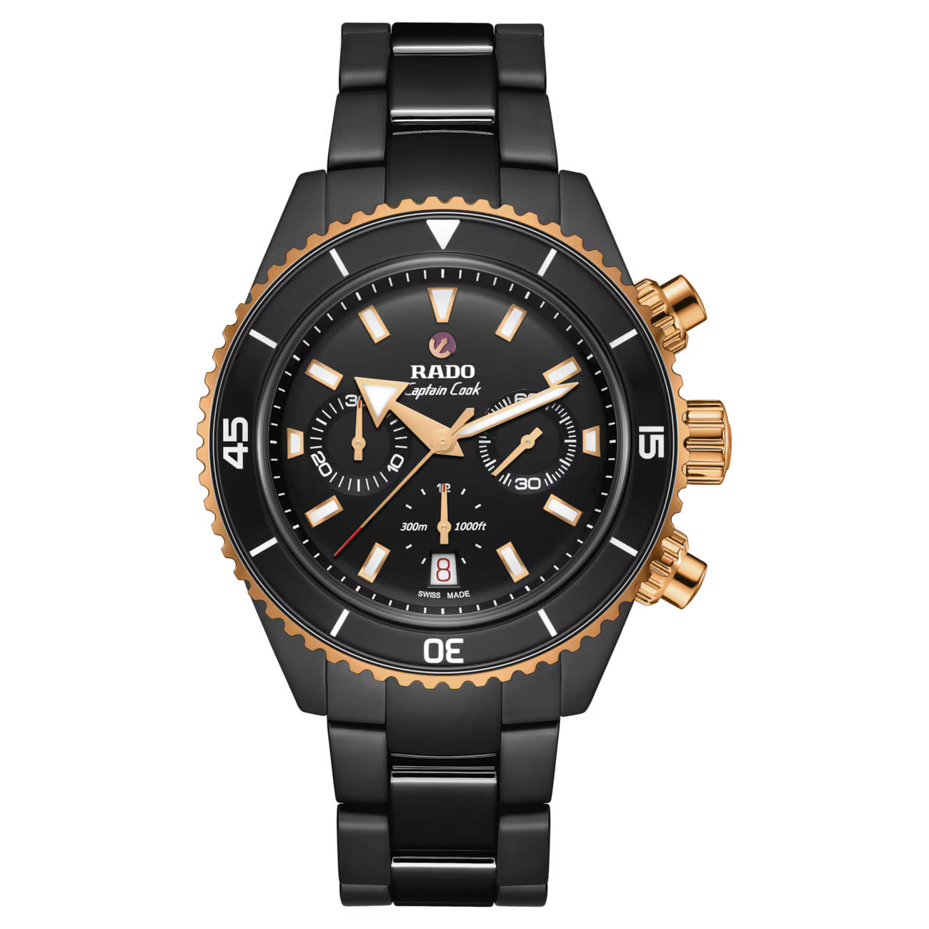 captain cook high-tech ceramic automatic chronograph