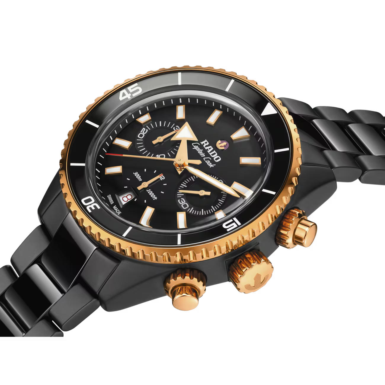 captain cook high-tech ceramic automatic chronograph
