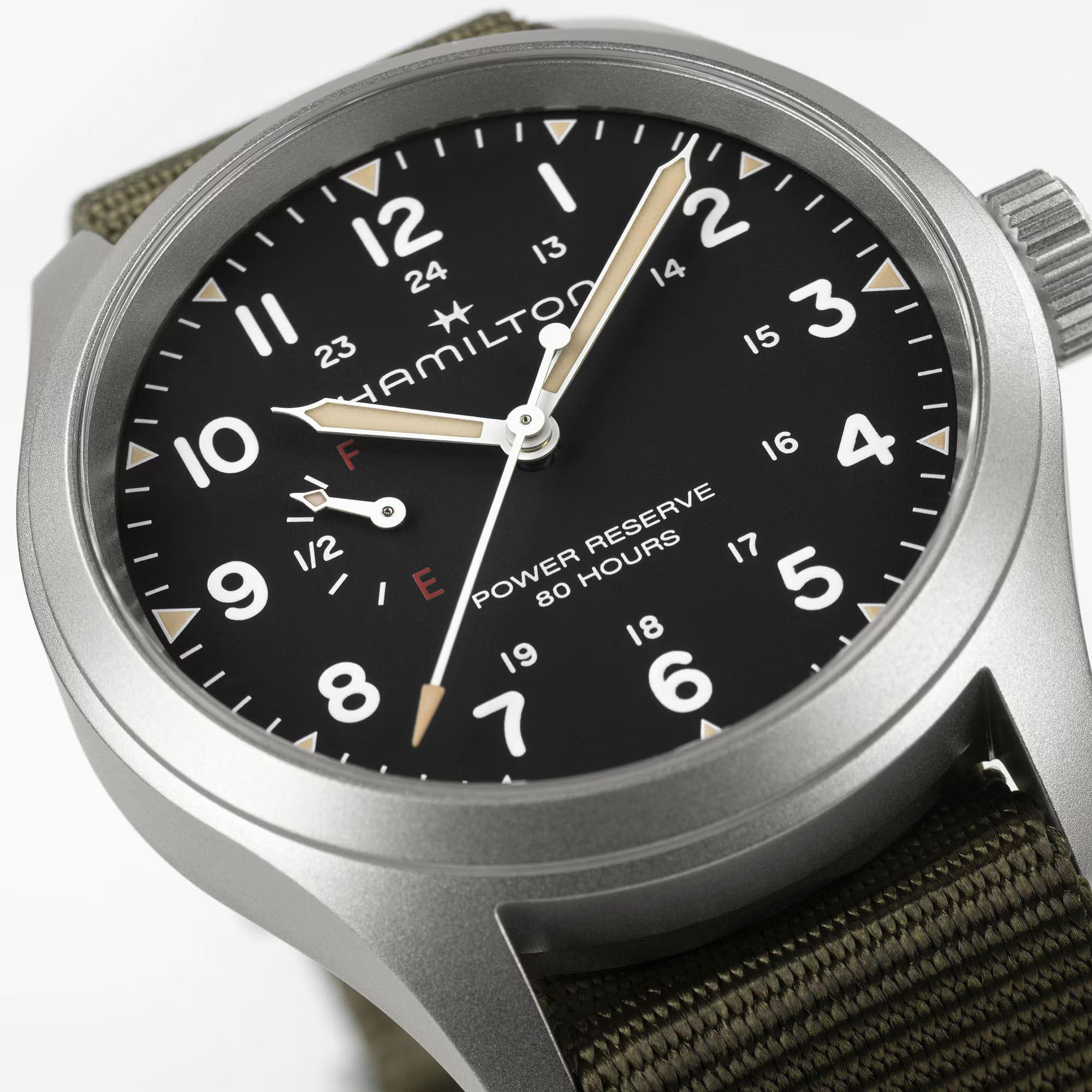 khaki field mechanical power reserve 40 mm
