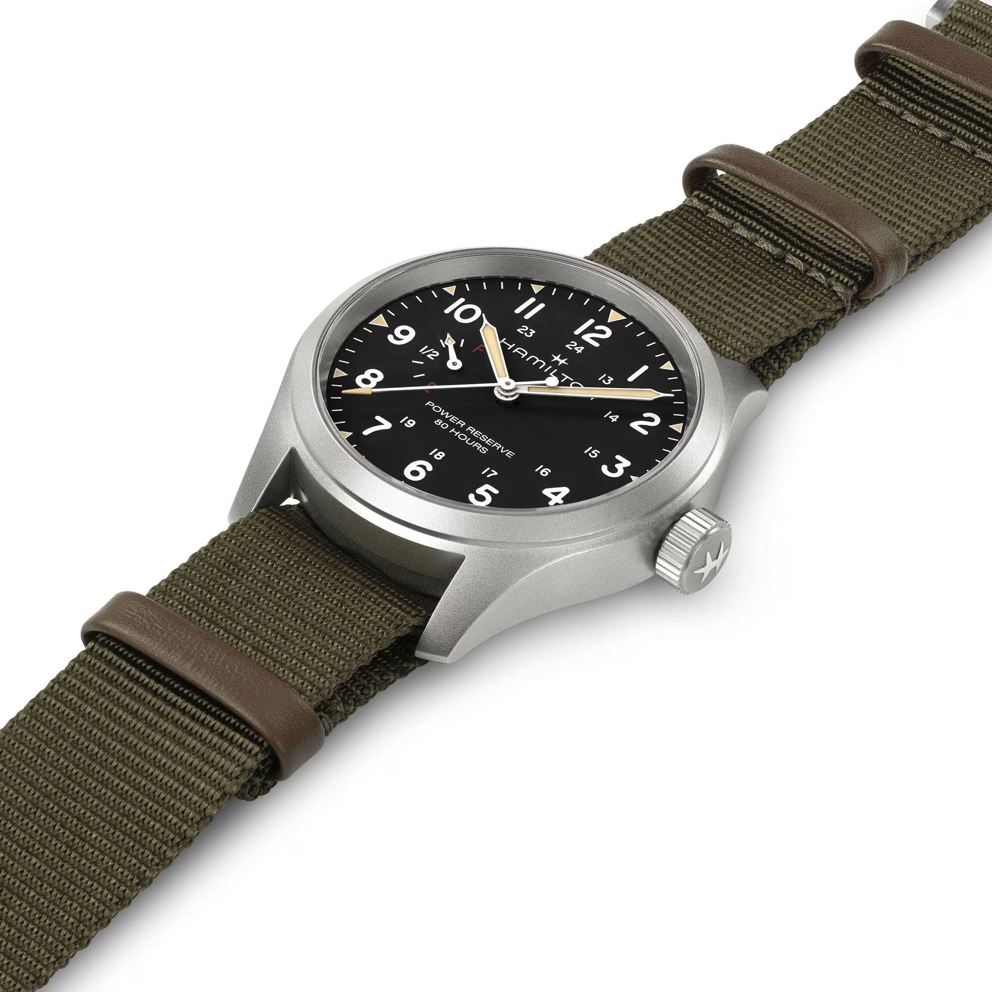 khaki field mechanical power reserve 40 mm