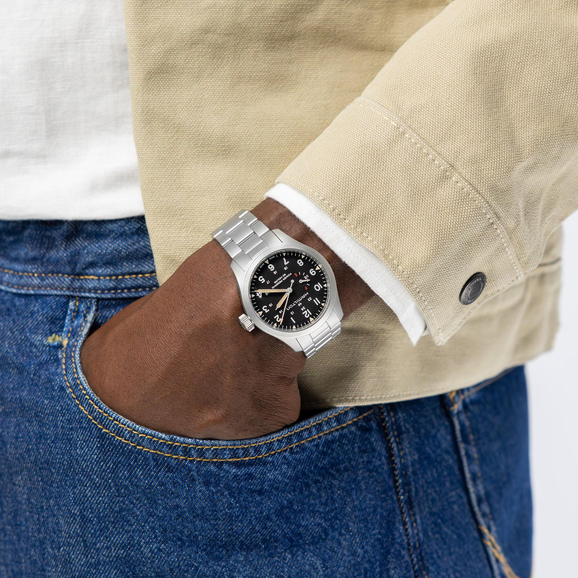 khaki field mechanical power reserve 40 mm