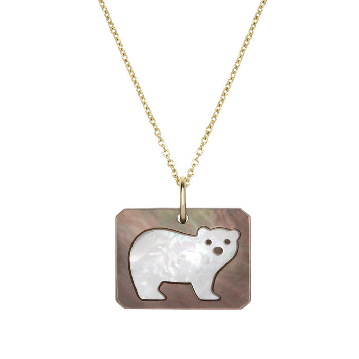 cameo perla osito collana