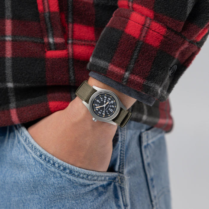 khaki field mechanical 36 mm